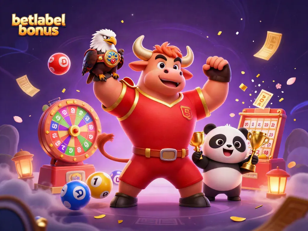 Experience the betlabel bonus excitement with giant lottery balls and a winning team in action!